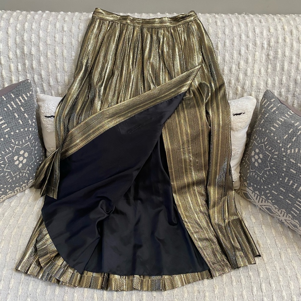 {Peggy Jennings} Vintage Silk Wrap Skirt - Picture 5 of 9